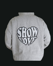 Load image into Gallery viewer, SHOW LOVE HOODIE IN GREY WITH WHITE LOGO - Show Love
