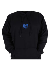 Load image into Gallery viewer, SHOW LOVE HOODIE IN BLACK WITH BLUE LOGO - Show Love
